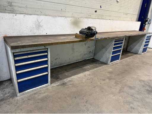   Workbench with drawer cabinets 