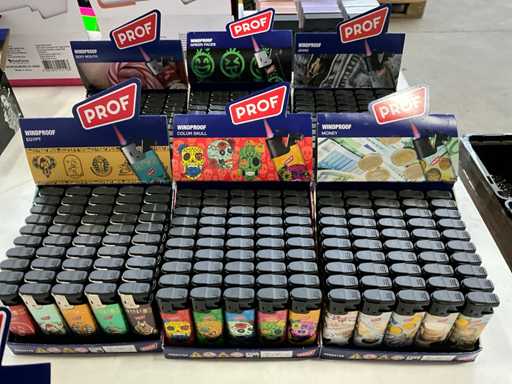 Prof Various Lighters in display (300x)