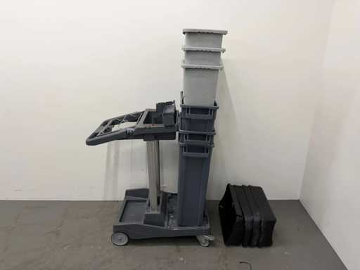 Vileda – wózek sprzątający z 6 koszami na śmieci