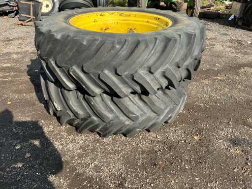 Firestone 18.4R38 Radial 7000 Band, wiel en velg (2x) 