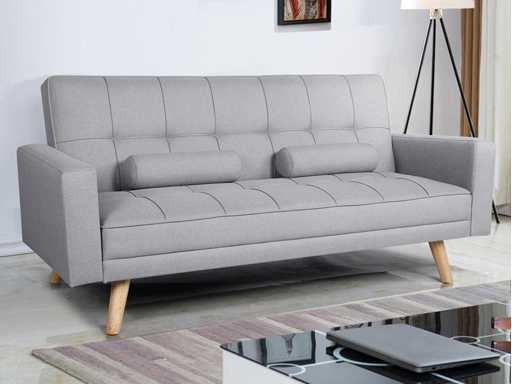 Opvouwbaar stoffen slaapbed - lichtgrijs 