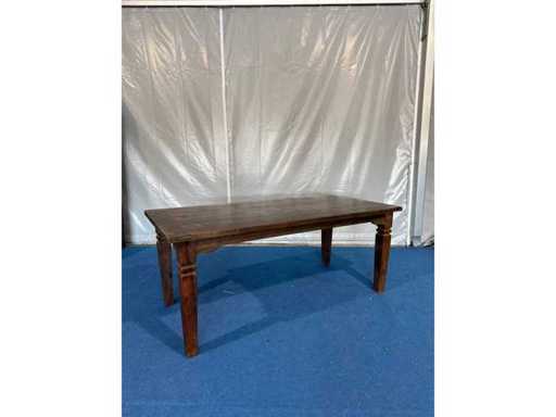Eetkamertafel massief colonial 2 stuk
