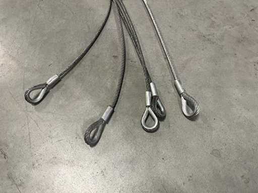 Cavi in acciaio, 1 m, ditale su entrambi i lati (5 volte)