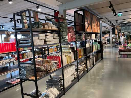 Batch of gift wrapping materials.