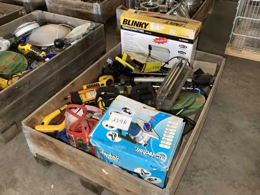 Various equipment in wooden case