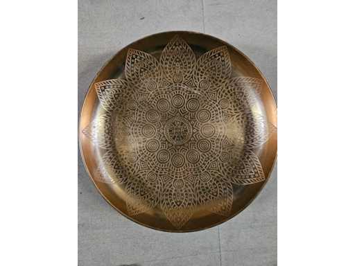 9x copper-colored oriental platter