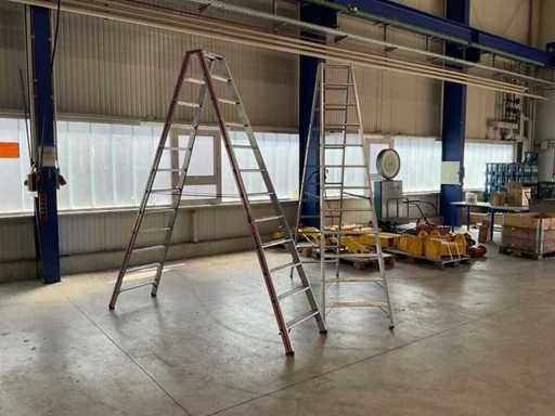 Aluminium trapladder (2x)