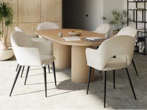 Chaises de Salle à Manger rembourrées Modernes (x6)