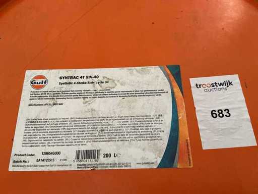 Gulf, Syntrac 4T 5W-40 Olio/capacità 200 litri