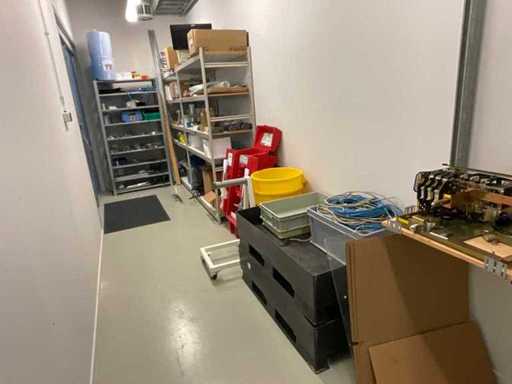 Warehouse contents with rack