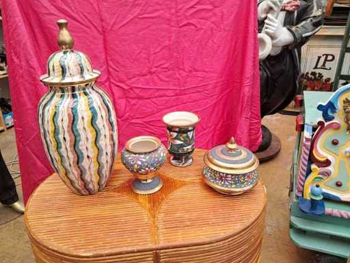 Lot H. Bequet vases (4 pieces)