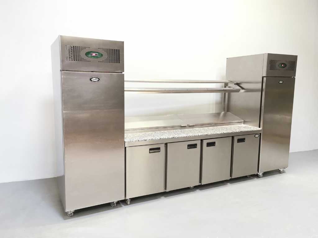 Foster - FPS4GR/EPRO20BS - Gekoelde tafel koelkast en vriezer