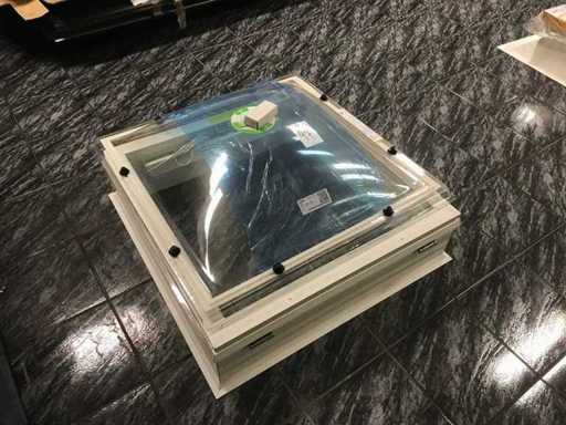 Skylux electric roof curb with skylight 800x800mm