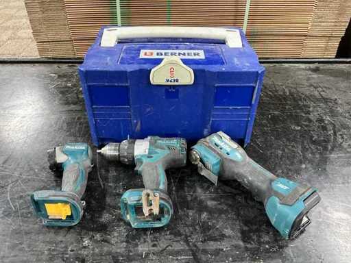 Makita 3-piece battery tool set