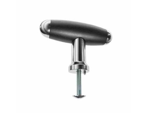 (50x) Möbelknauf – Nickel Dark/Ebony – 6 cm