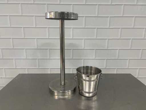 RVS Champagne/Wijn  Koeler op voet