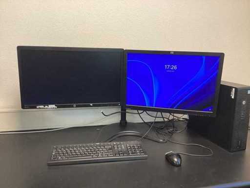 HP Dual Monitor am Supportarm