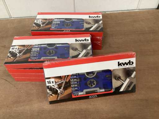 KWB 445100 Draadsnijset 16 delig (9x)