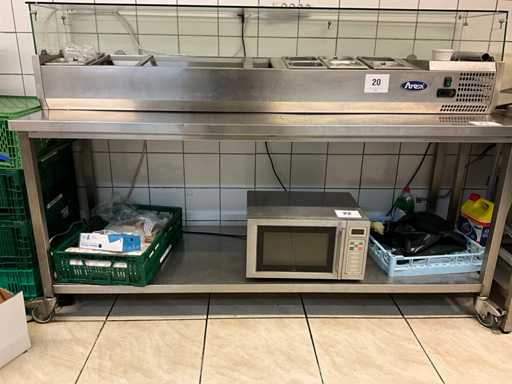 Table de travail mobile en acier inoxydable