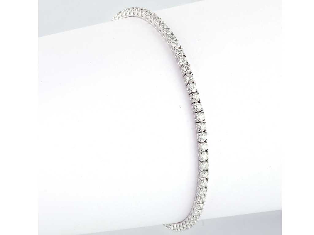 14 KT White gold Bracelet With 2.60Cts Lab Grown Diamond
