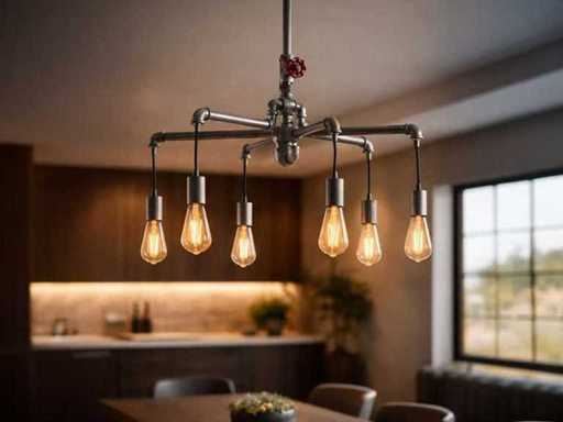 Industrial Retro pendant lamp 6 lights