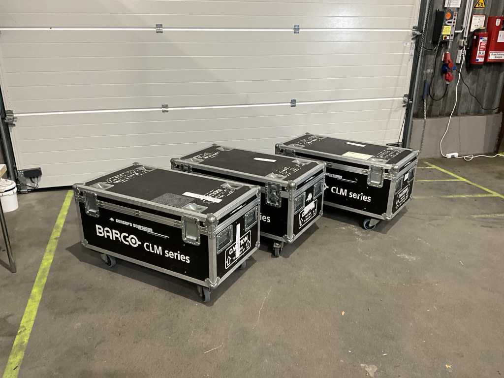 3xFlightcase for Barco clm r10+ dlp 108x59x45cm