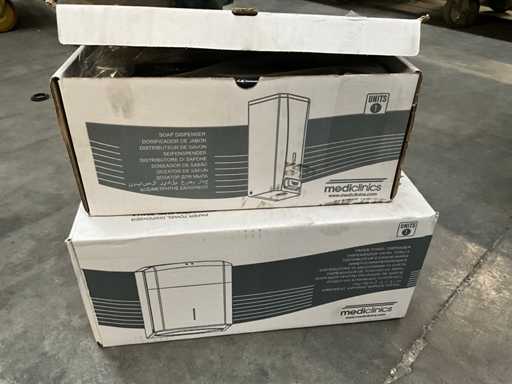 Mediclinics soap and paper dispenser