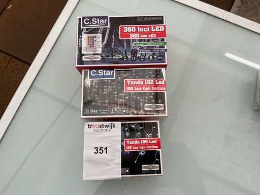 C.Star. IP20+IP44. Innen- / Außenbereich, Weihnachts-LED-Beleuchtung. (3-fach)