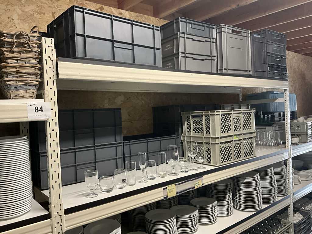 Large batch of various tableware, glasses