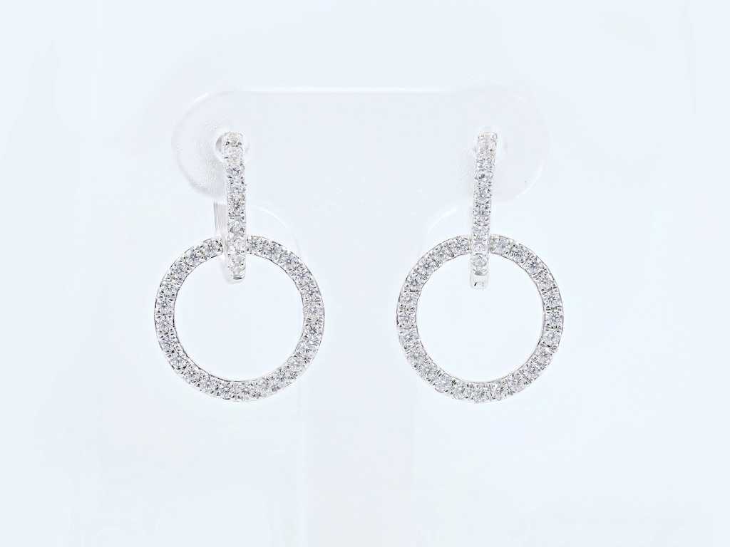 18 KT White gold Earring With Natural Diamond