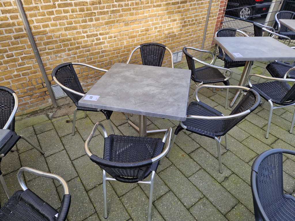 Patio table with 4 patio chairs