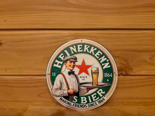 Metal advertising sign round 20cm