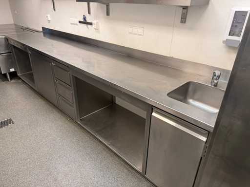 Chiuvetă din oțel inoxidabil cu sertare