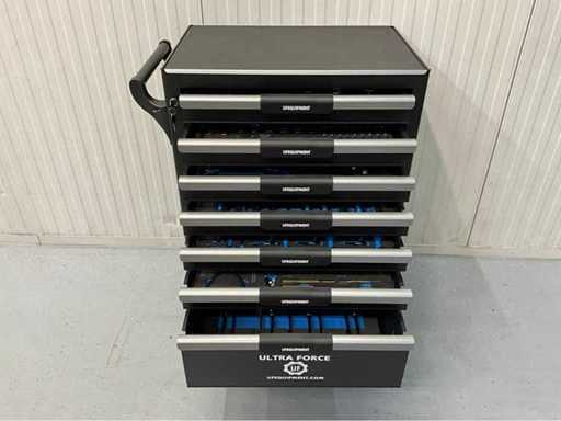 Ultra Force Equipment - Tool trolley 7 drawers - 266 pcs tools