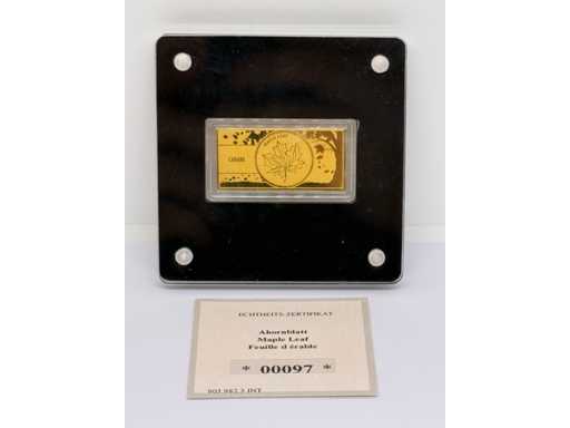 1/200 oz 999 Fine Gold Famous Gold Coins Buffalo