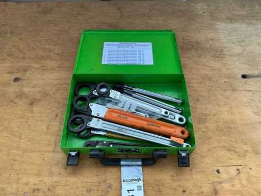 Cheie pentru piulițe de uniune cu clichet, cheie