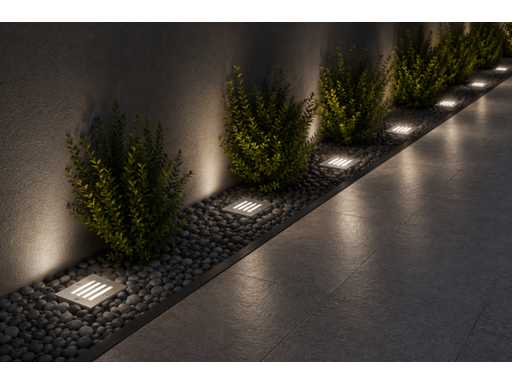6 x LED Stair Lighting 3W - 6400K Cold White - IP54 - AKIK