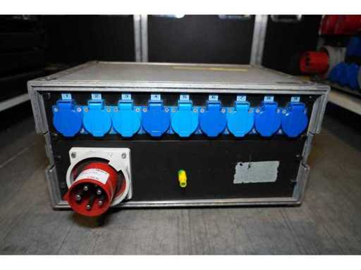 PSU CEE   63 A IN (8) + FLIGHTCASE