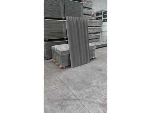 NEPTUNUS FIBRE CIMENT TIMBRE ONDULÉE TÔLE ONDULÉE GRIS NATUREL 200X110 CM 65 PLACHES