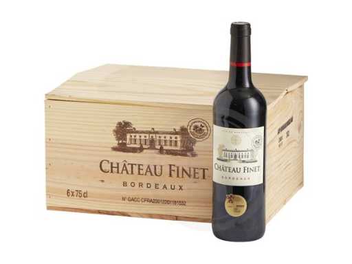 2021 - Chateau Finet Gold Medal - Bordeaux houten kist - Rode wijn (18x)