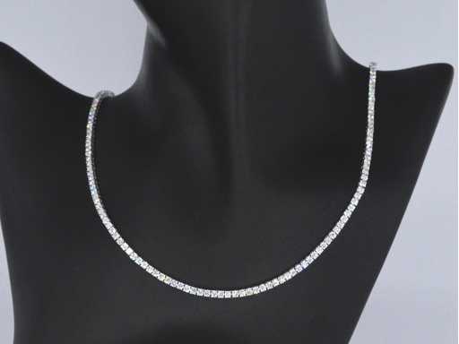 Witgouden tenniscollier 10.00 ct briljanten