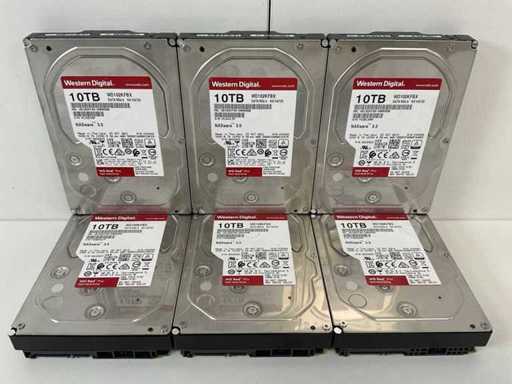 Western Digital (WD102KFBX) Red Pro 10 TB SATA NAS HDDs (6x)