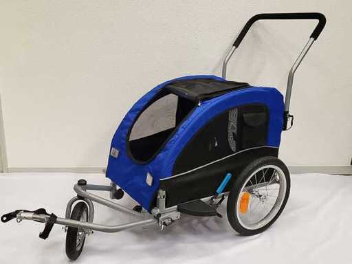 Cărucior pentru câini și remorcă Remorcă pentru biciclete pentru câini cu reflectoare și steaguri