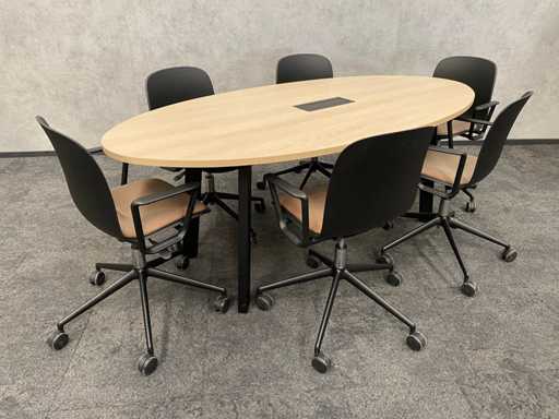 Steelcase/ Gispen - 6er Konferenz-Set 210x100