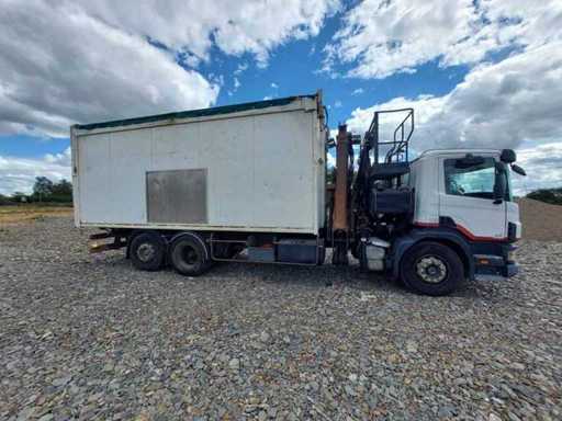 SCANIA - P114 GB6X2*4NB340 - Volquete con grúa auxiliar