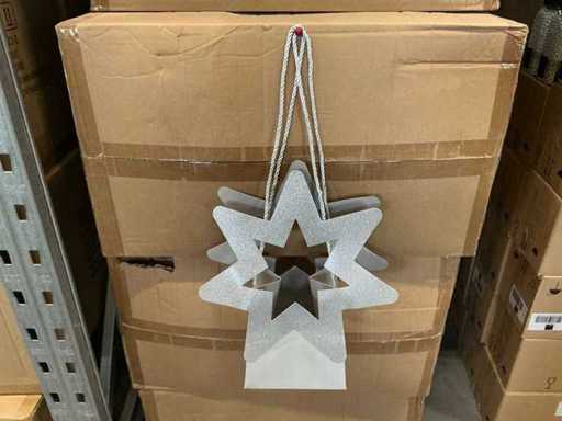 Partij Bag Single Star cardboard 12x15xH15cm silver (3200x)