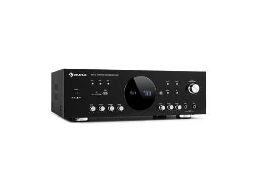 Auna AMP-218 Bluetooth Amplificador Surround Digital 5.1 2x120W 3x50W RMS 2x Microfones