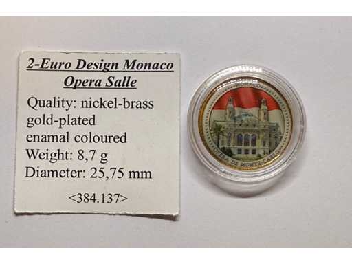 2 Euro Skyline Monaco Opera de Monte Carlo