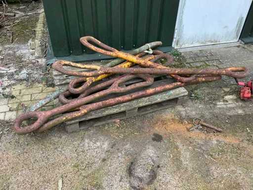 Verschiedene Befestigungsstangen (7x)