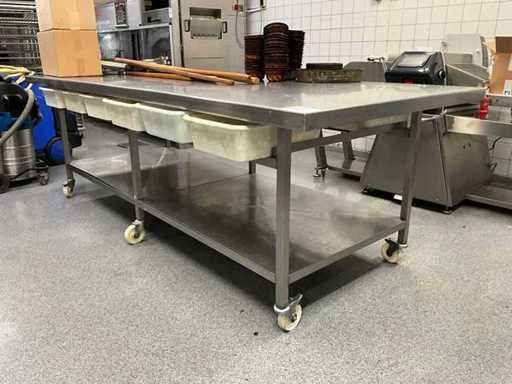 Masă de lucru din oțel inoxidabil (mobilă)
